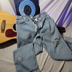 Light Blue Distressed Levi Denim Jeans